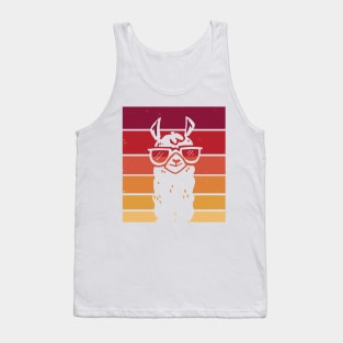 Cool Llama Retro Vibes Tank Top